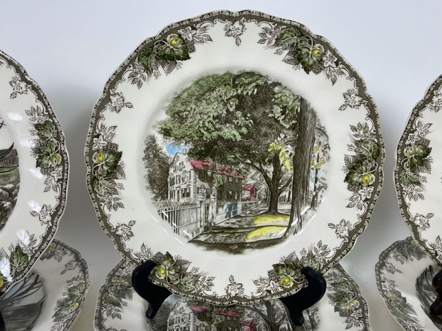 (6) Johnson Bros The Friendly Village 10.5” Large Dinner Plates Replacements Value $300 [Photo 4]