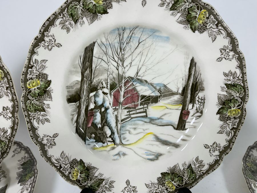 (5) Johnson Bros The Friendly Village 10.5” Large Dinner Plates Replacements Value $250 [Photo 5]