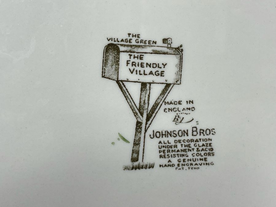 Johnson Bros The Friendly Village (2) 14' Oval Serving Plates And 11.5” Plate [Photo 12]