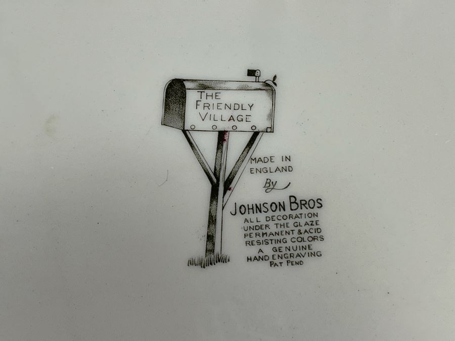 Johnson Bros The Friendly Village (2) 14' Oval Serving Plates And 11.5” Plate [Photo 8]