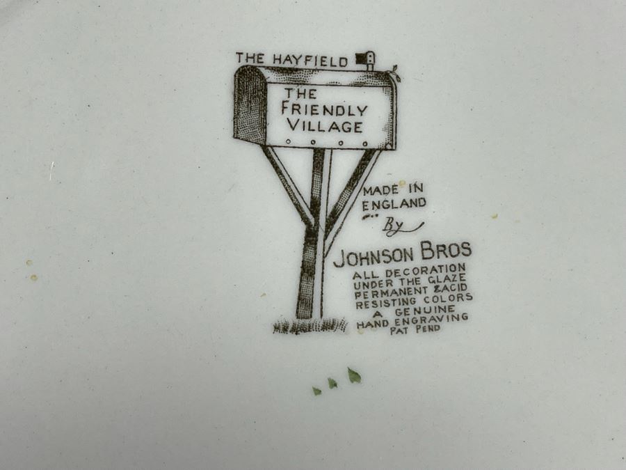 Johnson Bros The Friendly Village (2) 14' Oval Serving Plates And 11.5” Plate [Photo 10]