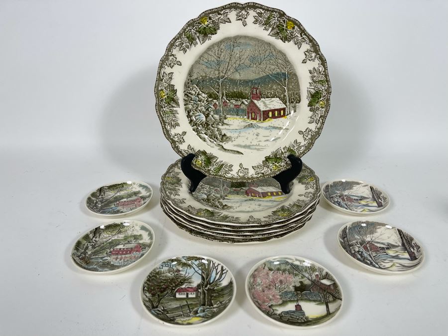 Johnson Bros The Friendly Village (6) 10” Plates And (6) 4.25” Dishes [Photo 2]
