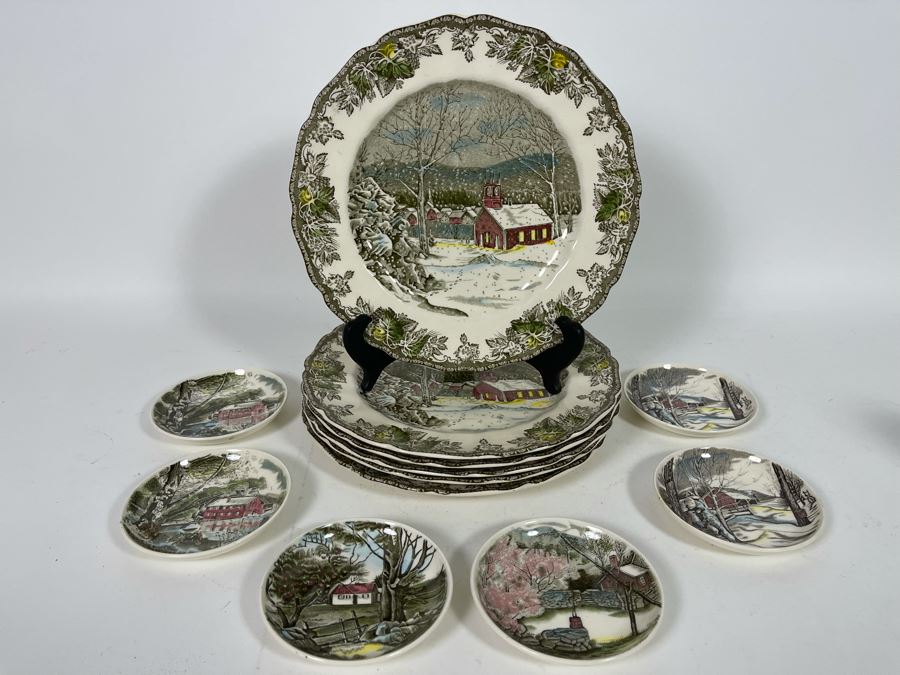 Johnson Bros The Friendly Village (6) 10” Plates And (6) 4.25” Dishes [Photo 3]