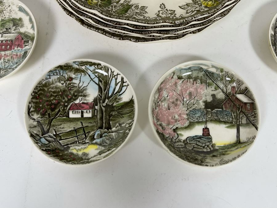 Johnson Bros The Friendly Village (6) 10” Plates And (6) 4.25” Dishes [Photo 7]
