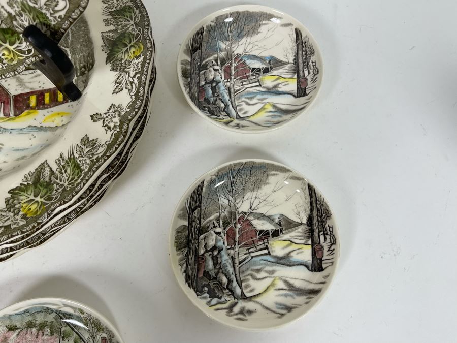 Johnson Bros The Friendly Village (6) 10” Plates And (6) 4.25” Dishes [Photo 8]