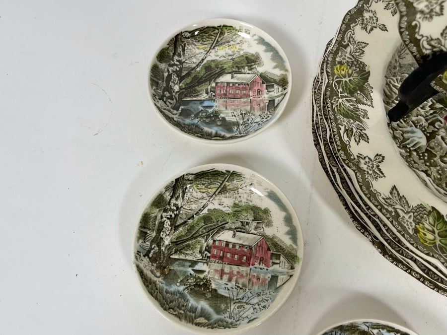 Johnson Bros The Friendly Village (6) 10” Plates And (6) 4.25” Dishes [Photo 6]