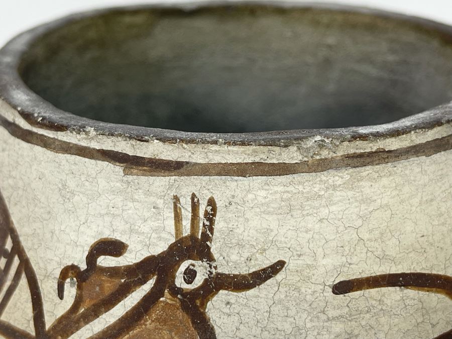 Antique Zuni Native American Frog Pot Featuring Frogs, Butterflies And Birds With Provenance 8W X 7H [Photo 15]