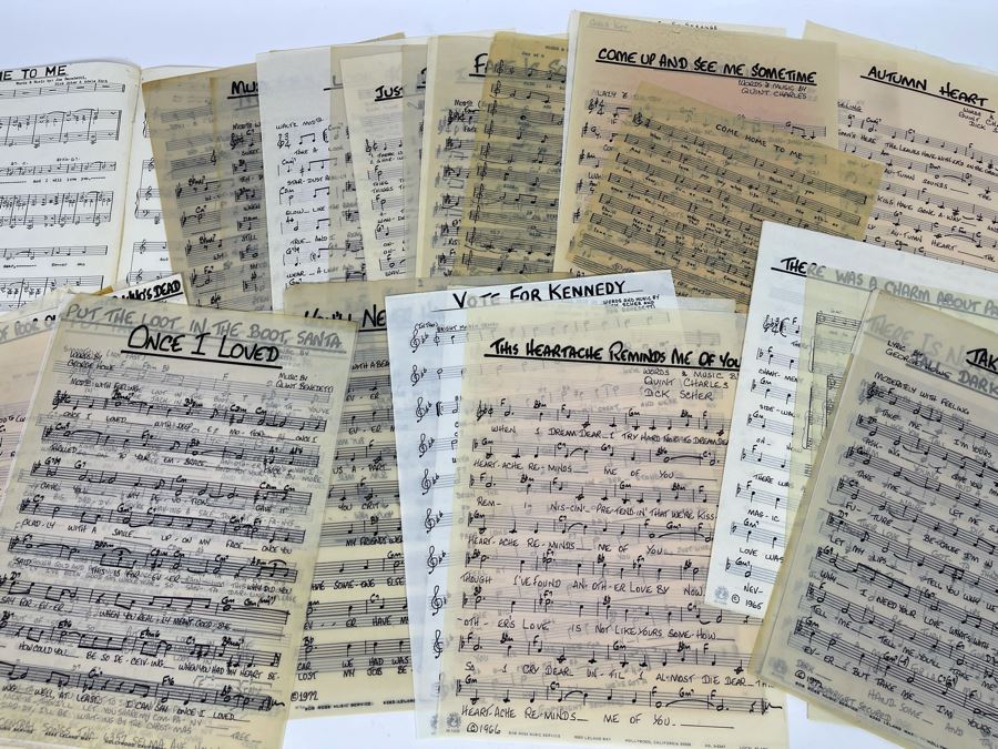 Huge Collection Of Original Hand-Written Sheet Music Musical Compositions By Quint Benedetti
