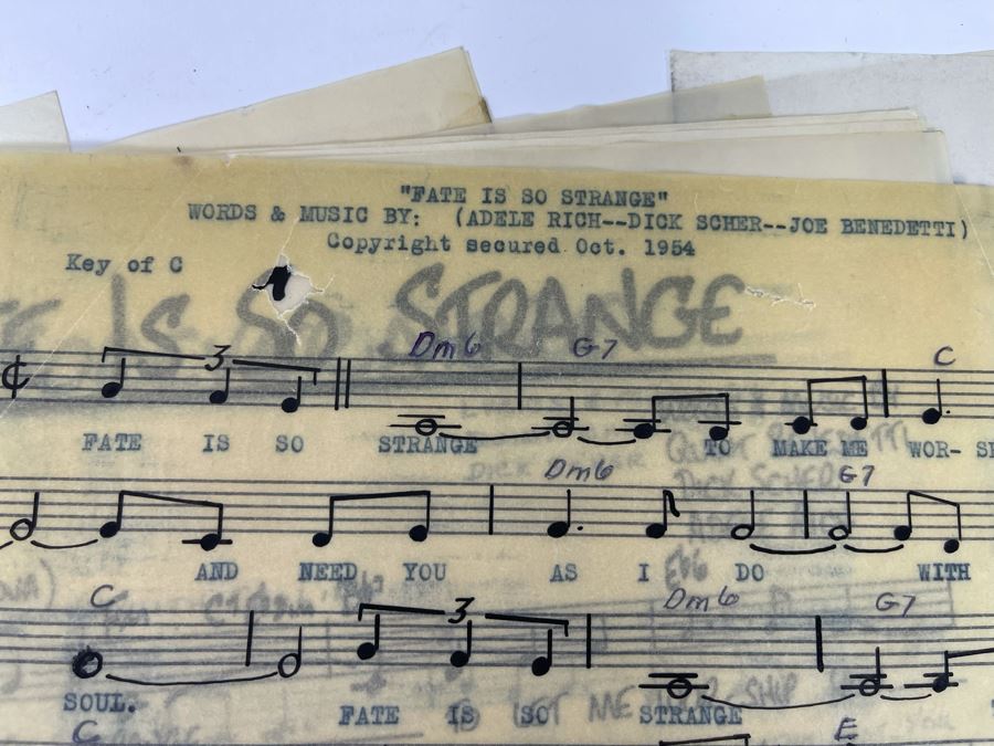 Huge Collection Of Original Hand-Written Sheet Music Musical Compositions By Quint Benedetti [Photo 15]