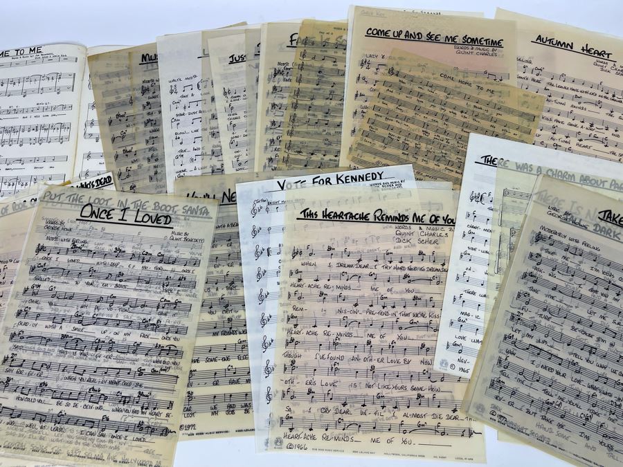 Huge Collection Of Original Hand-Written Sheet Music Musical Compositions By Quint Benedetti [Photo 2]