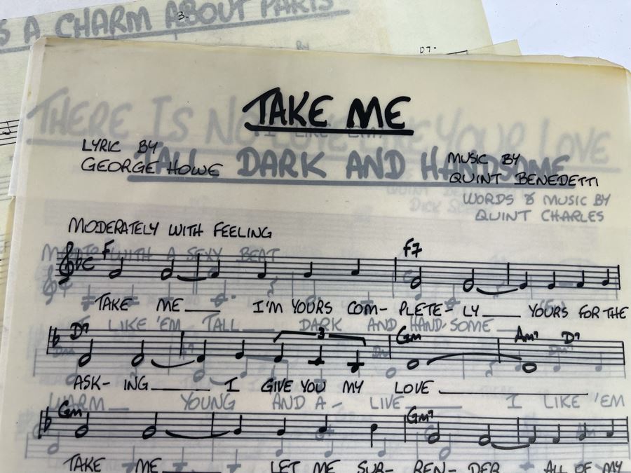 Huge Collection Of Original Hand-Written Sheet Music Musical Compositions By Quint Benedetti [Photo 7]