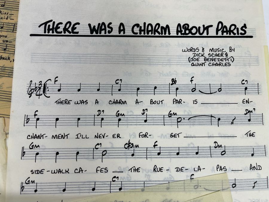 Huge Collection Of Original Hand-Written Sheet Music Musical Compositions By Quint Benedetti [Photo 9]