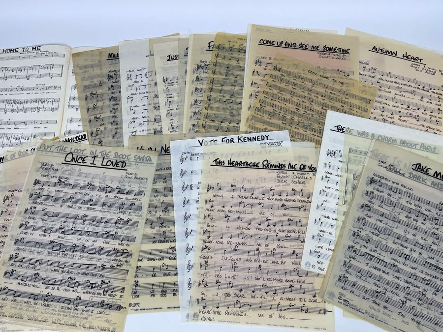 Huge Collection Of Original Hand-Written Sheet Music Musical Compositions By Quint Benedetti [Photo 3]