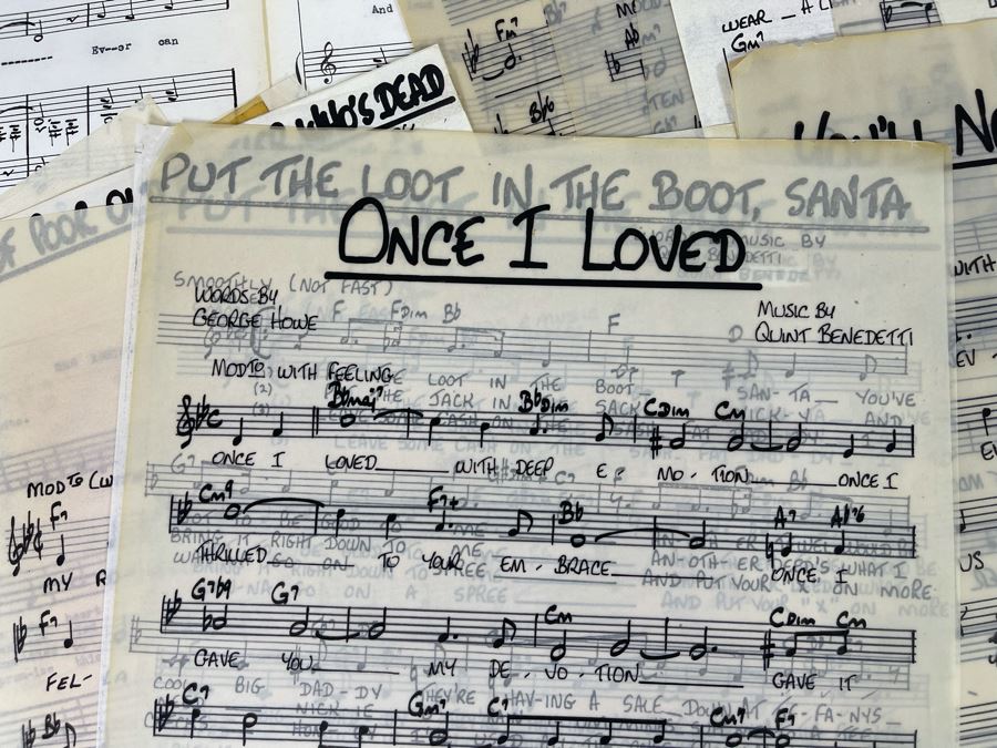 Huge Collection Of Original Hand-Written Sheet Music Musical Compositions By Quint Benedetti [Photo 6]