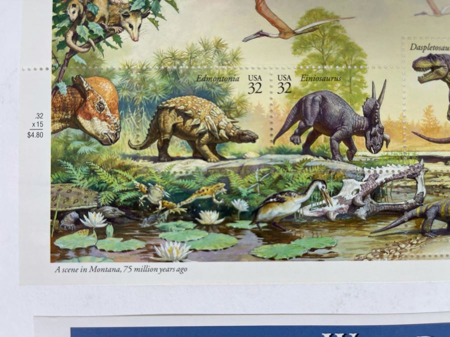 (4) Mint Postage Stamp Sheets Of The World Of Dinosaurs 1996 $19.20 Face Value [Photo 4]