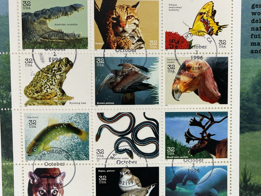 (4) Mint Postage Stamp Sheets Of Endangered Species 1995 $19.20 Face Value [Photo 5]
