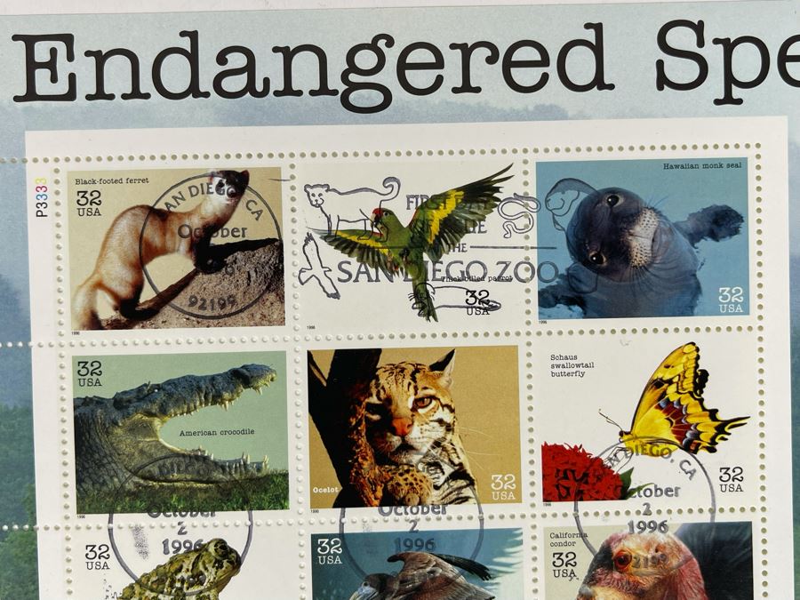 (4) Mint Postage Stamp Sheets Of Endangered Species 1995 $19.20 Face Value [Photo 4]