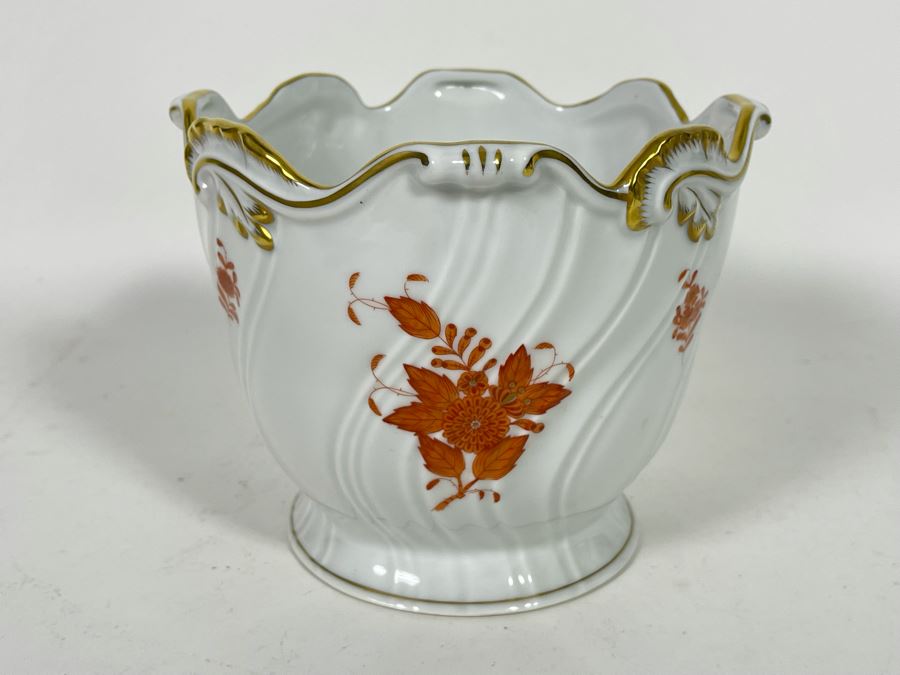 Herend Chinese Bouquet Rust Cachepot Retails $380 [Photo 4]