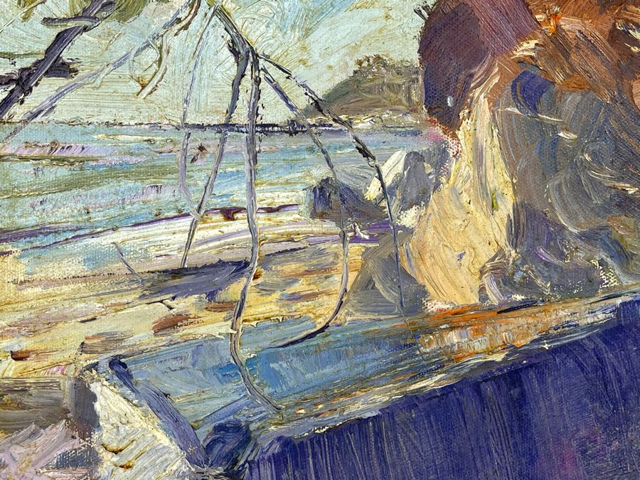 Original Plain Air Painting Of Cardiff Looking Towards Swamis By Glenn R. Francis On Canvas 11 X 14 [Photo 5]