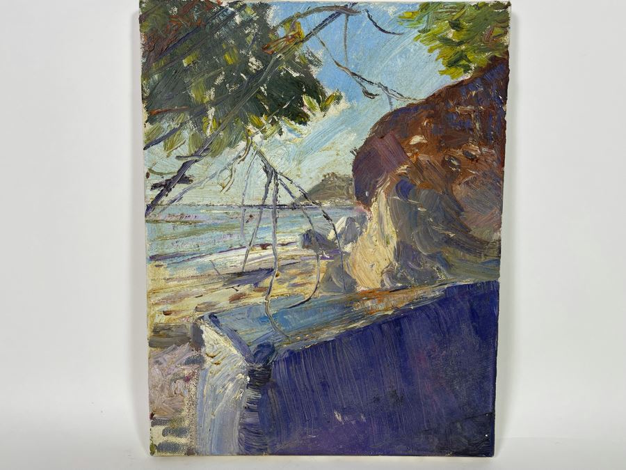 Original Plain Air Painting Of Cardiff Looking Towards Swamis By Glenn R. Francis On Canvas 11 X 14 [Photo 2]