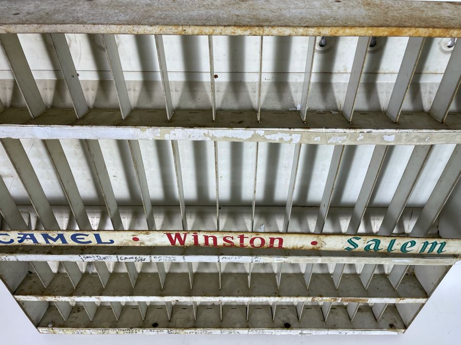 Vintage Metal Cigarette Vending Machine Insert With Camel, Winston, Salem Advertising 32.5W X 27H X 4D [Photo 9]