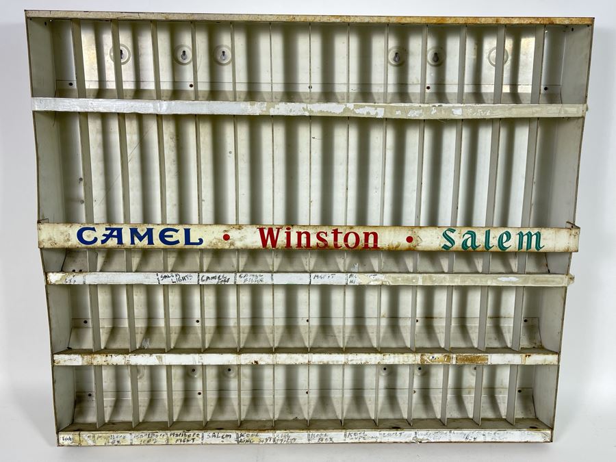 Vintage Metal Cigarette Vending Machine Insert With Camel, Winston, Salem Advertising 32.5W X 27H X 4D [Photo 4]