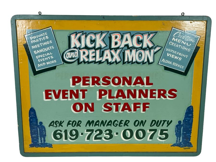 Hand-Painted Diedrich Coffee Wooden Double-Sided Sign 42W X 32H [Photo 2]