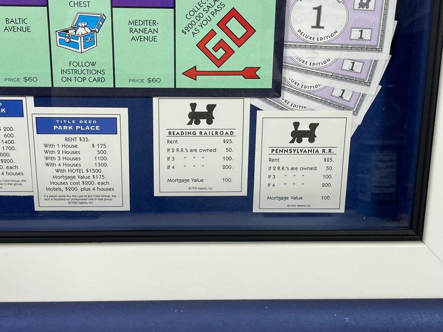 Shadowbox Framed Deluxe Edition Monopoly Game 34 X 34 [Photo 6]