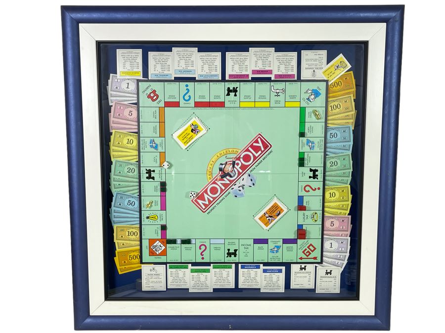 Shadowbox Framed Deluxe Edition Monopoly Game 34 X 34