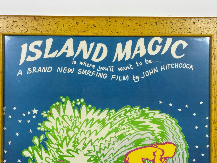 Island Magic Surf Film By John Hitchcock Framed Poster Featuring Dick Brewer, Jerry Lopez 20 X 21 [Photo 5]