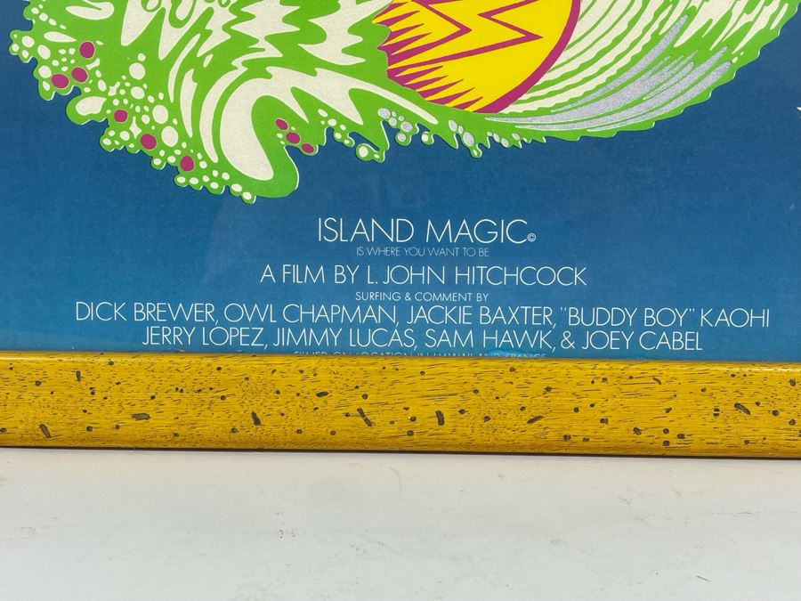 Island Magic Surf Film By John Hitchcock Framed Poster Featuring Dick Brewer, Jerry Lopez 20 X 21 [Photo 7]