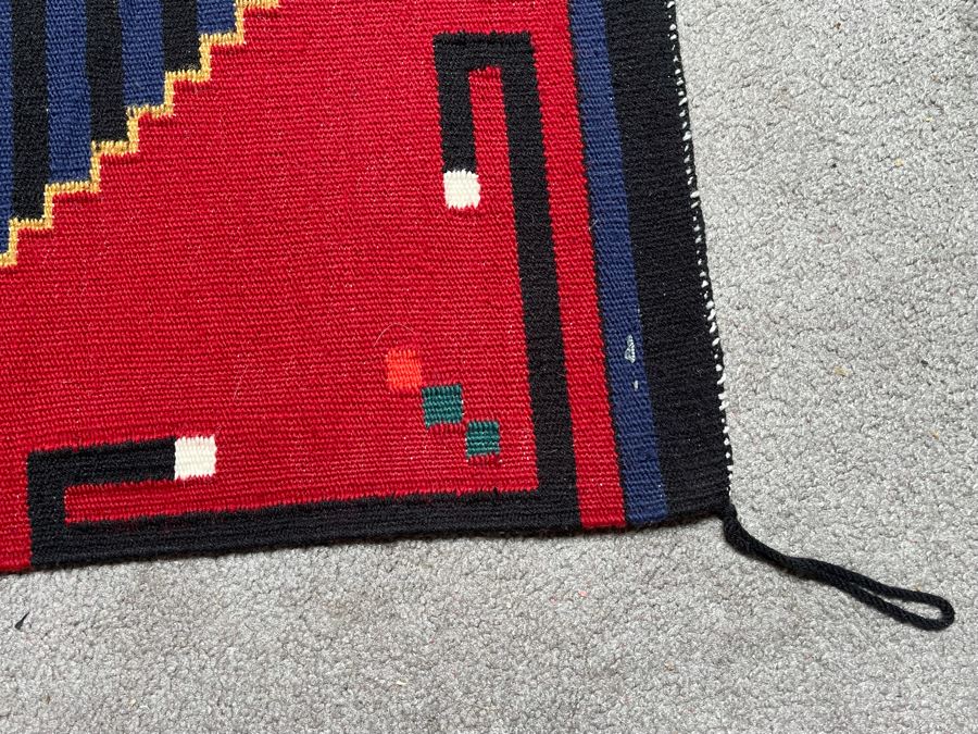 Vintage Native American Navajo Blanket 33 X 45 [Photo 7]