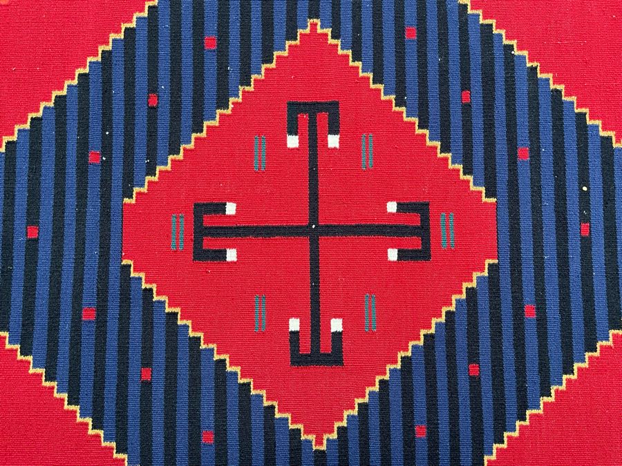 Vintage Native American Navajo Blanket 33 X 45 [Photo 5]