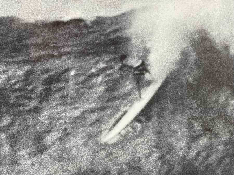 Hand-Signed Greg Noll Poster Titled Greg Noll Takes The Drop At Waimea Bay Framed 44 X 36 [Photo 8]