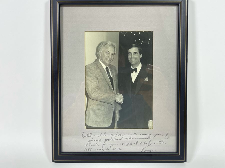 Signed Photograph Of Roger Hedgecock (Former Mayor Of San Diego) With Bill Mitchell Signed By Roger Hedgecock 9 X 11 [Photo 3]