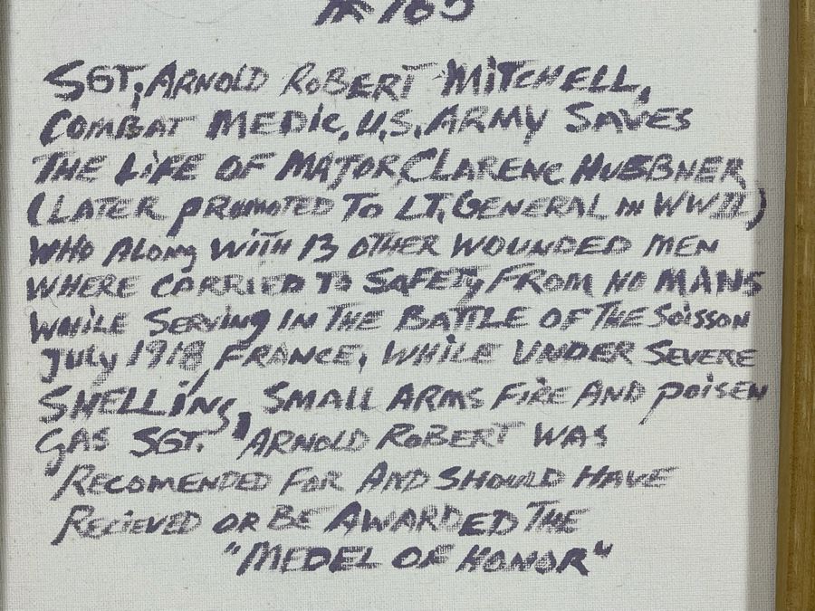 Original Painting By Richard W. DeRosset Reenacting Scene From The Battle Of Soisson July 1918 In France Titled “No Mans Land” - See Photos For Full Description Of Historical Painting 28 X 20 [Photo 13]