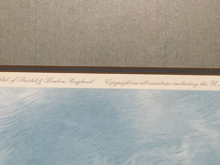 Vintage 1966 Sailing Ship Print Titled “The Action Between Java And Constitution Dec 1812” By Montague Dawson Published By Frost & Reed Of London, England Framed 40 X 31 [Photo 8]