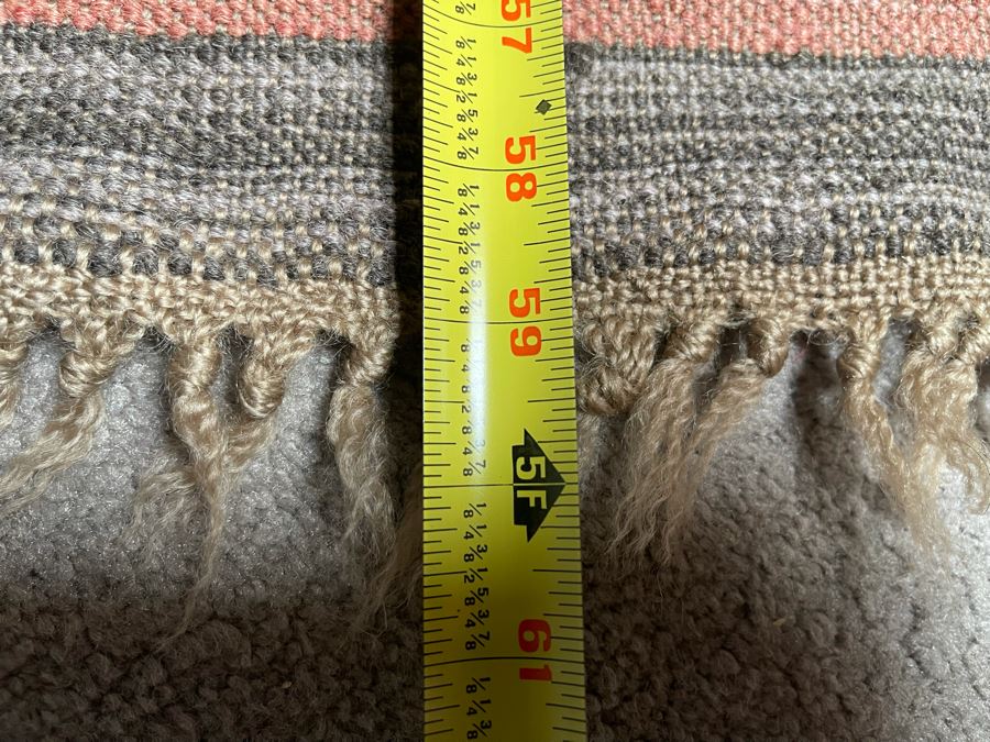 Vintage Hand Knotted Wool Geometric Pattern Kilim Area Rug 37.5 X 60 [Photo 4]