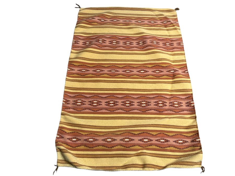 Vintage Native American Navajo Blanket Rug 34 X 53