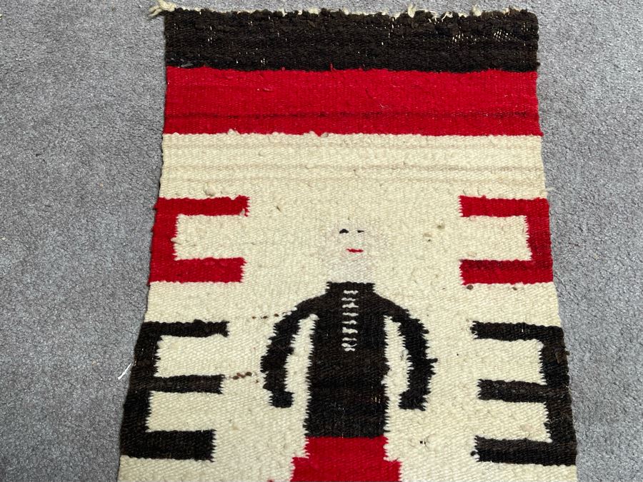 Small Vintage Native American Navajo Weaving Rug Textile 14 X 29 [Photo 6]