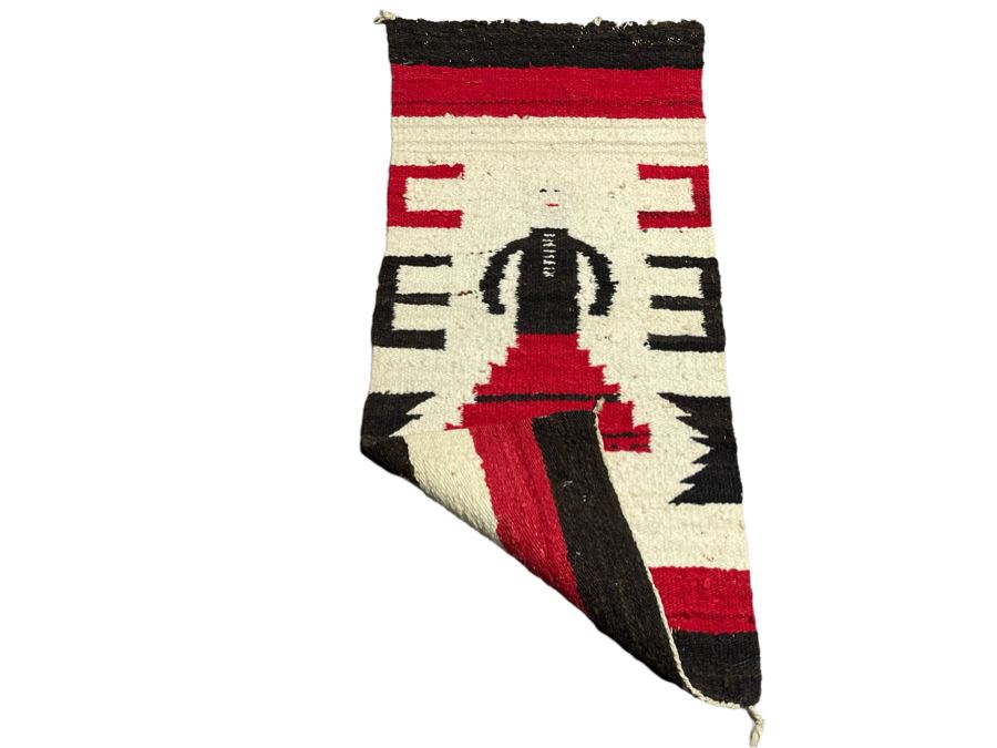 Small Vintage Native American Navajo Weaving Rug Textile 14 X 29 [Photo 3]
