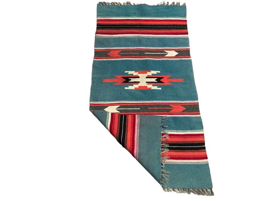 Small Southwest Handwoven Area Rug 18.5 X 38.5
