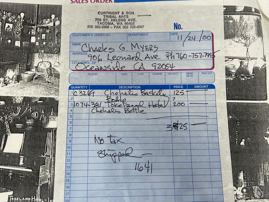 Vintage 1967 Chehalis Indian Tribe Basketed Bottle By Hazel Pete 13H Retailed $148 [Photo 15]