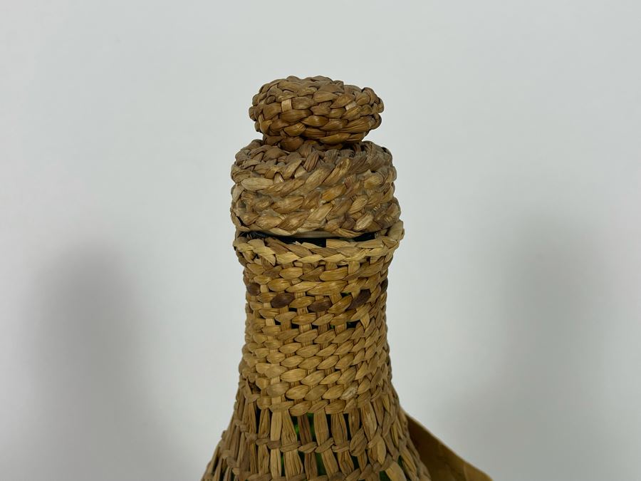 Vintage 1967 Chehalis Indian Tribe Basketed Bottle By Hazel Pete 13H Retailed $148 [Photo 11]