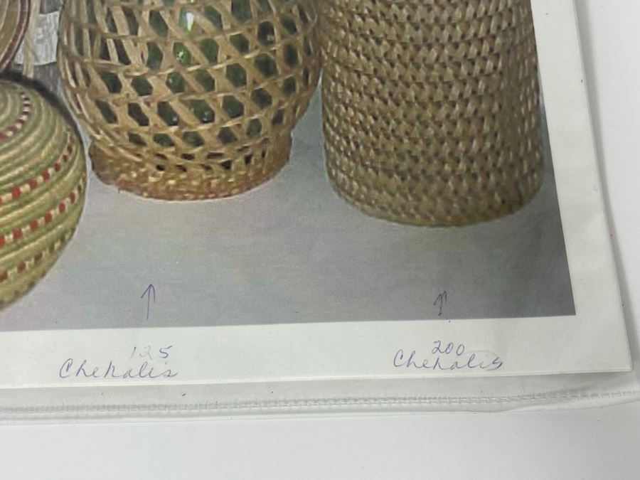Vintage 1967 Chehalis Indian Tribe Basketed Bottle By Hazel Pete 13H Retailed $148 [Photo 14]