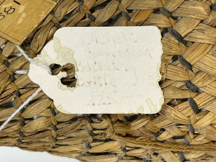 Antique Chehalis Indian Tribe Basketed Bottle From The Tokeland Hotel Collection 14H Retailed $225 [Photo 9]