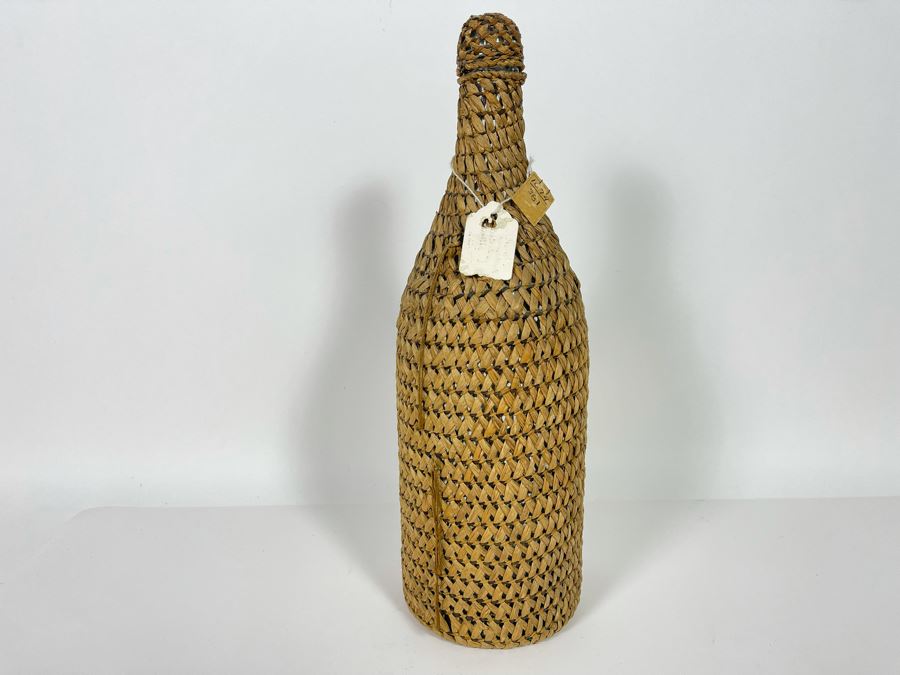 Antique Chehalis Indian Tribe Basketed Bottle From The Tokeland Hotel Collection 14H Retailed $225 [Photo 3]