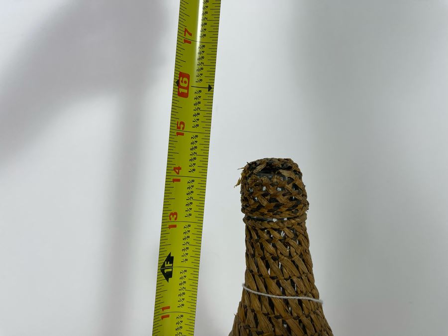 Antique Chehalis Indian Tribe Basketed Bottle From The Tokeland Hotel Collection 14H Retailed $225 [Photo 12]