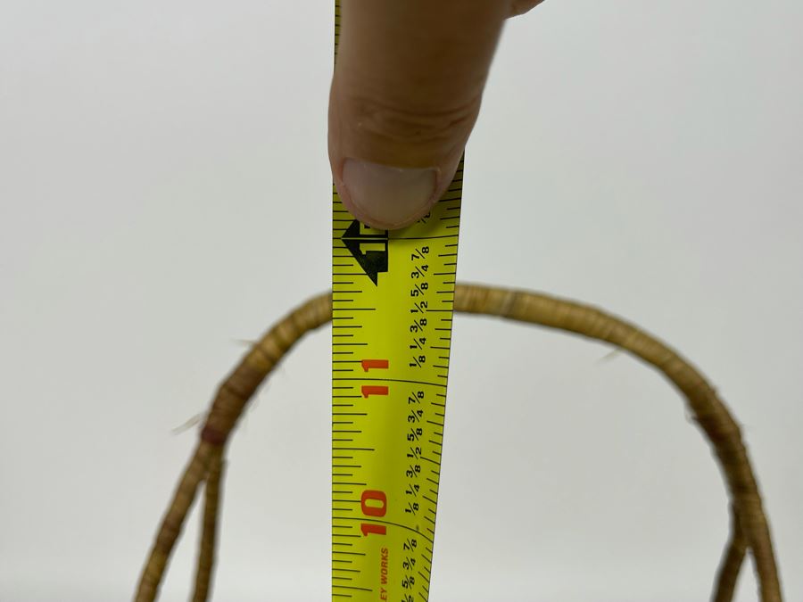 Vintage Native American Indian Handled Basket With Butterfly Design 9W X 12H [Photo 20]