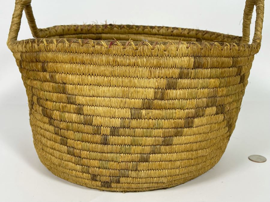 Vintage Native American Indian Handled Basket 12W X 14H [Photo 5]